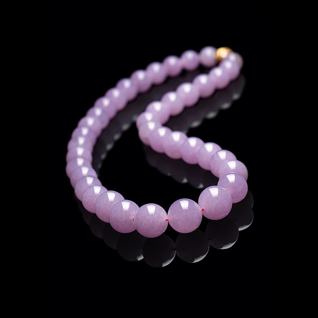 Lavender Jadeite Bead Necklace